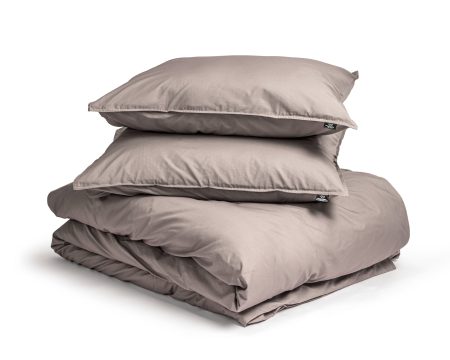 Primaviera Deluxe Egyptisch Katoen Uni Dekbedovertrek Taupe 200 x 200/260 cm