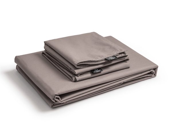 Primaviera Deluxe Egyptisch Katoen Uni Dekbedovertrek Taupe 240 x 200/260 cm - Afbeelding 3