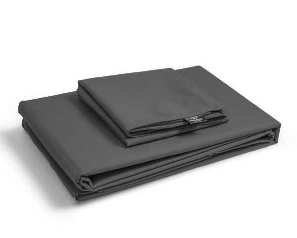 Primaviera Deluxe Egyptisch Katoen Uni Dekbedovertrek Antraciet 140 x 200/260 cm - Afbeelding 3