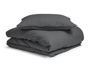 Primaviera Deluxe Egyptisch Katoen Uni Dekbedovertrek Antraciet 140 x 200/260 cm