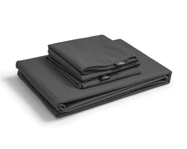 Primaviera Deluxe Egyptisch Katoen Uni Dekbedovertrek Antraciet 200 x 200/260 cm - Afbeelding 3