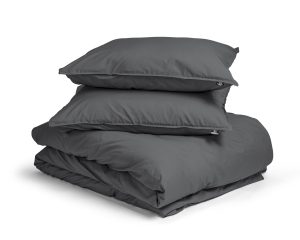 Primaviera Deluxe Egyptisch Katoen Uni Dekbedovertrek Antraciet 200 x 200/260 cm