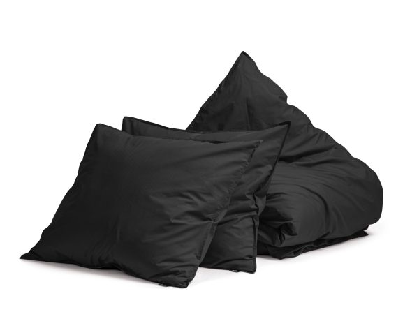 Primaviera Deluxe Egyptisch Katoen Uni Dekbedovertrek Zwart 240 x 200/260 cm - Afbeelding 5