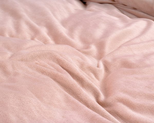 Sleeptime Velvet Uni Dekbedovertrek Roze 200 x 220 cm - Afbeelding 4