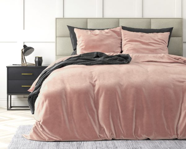 Sleeptime Velvet Uni Dekbedovertrek Roze 240 x 220 cm - Afbeelding 2