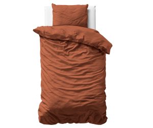 Primaviera Deluxe Uni Satijn Dekbedovertrek Bruin 140 x 200/220 cm