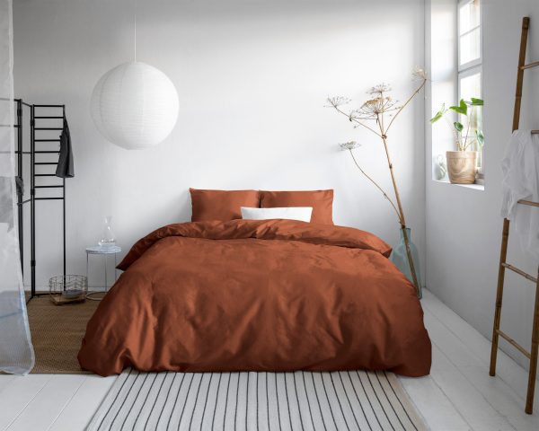 Primaviera Deluxe Uni Satijn Dekbedovertrek Bruin 140 x 200/220 cm - Afbeelding 3