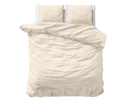Primaviera Deluxe Uni Satijn Dekbedovertrek Zand 200 x 200/220 cm