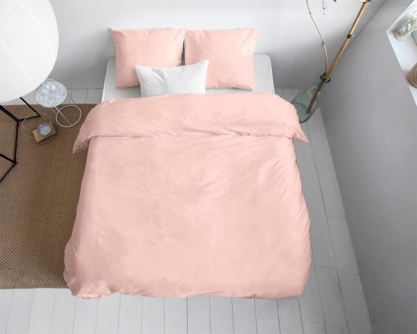 Primaviera Deluxe Uni Satijn Dekbedovertrek Roze 140 x 200/220 cm - Afbeelding 2