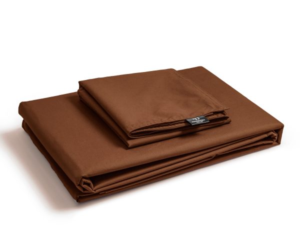 Primaviera Deluxe Egyptisch Katoen Uni Dekbedovertrek Bruin 140 x 200/260 cm - Afbeelding 3