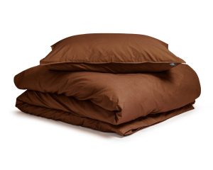Primaviera Deluxe Egyptisch Katoen Uni Dekbedovertrek Bruin 140 x 200/260 cm