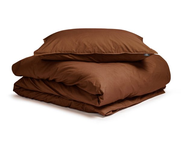 Primaviera Deluxe Egyptisch Katoen Uni Dekbedovertrek Bruin 140 x 200/260 cm