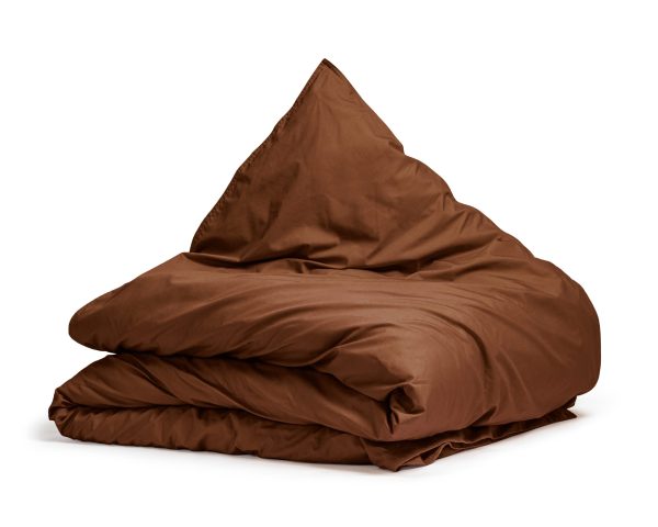 Primaviera Deluxe Egyptisch Katoen Uni Dekbedovertrek Bruin 140 x 200/260 cm - Afbeelding 5