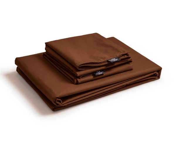 Primaviera Deluxe Egyptisch Katoen Uni Dekbedovertrek Bruin 200 x 200/260 cm - Afbeelding 3