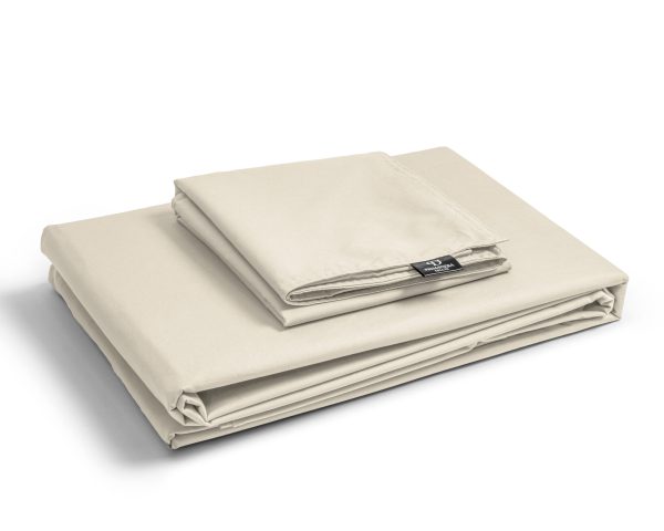 Primaviera Deluxe Egyptisch Katoen Uni Dekbedovertrek Zand 135 x 200 cm - Afbeelding 3