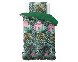 Sleeptime Velvet Botanical forest Groen 140 x 220 cm