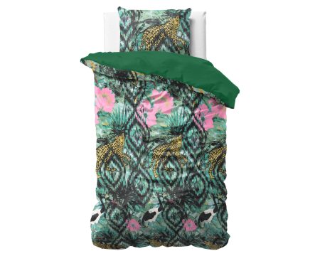 Sleeptime Velvet Botanical forest Groen 140 x 220 cm