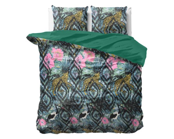 Sleeptime Velvet Botanical forest Groen 240 x 220 cm - Afbeelding 2