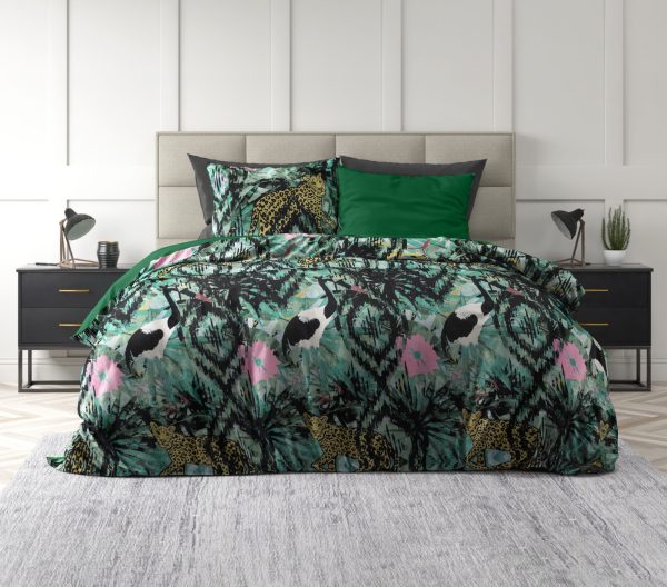 Sleeptime Velvet Botanical forest Groen 240 x 220 cm - Afbeelding 4
