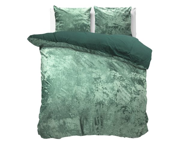 Dreamhouse Crushed Velvet Cotton Bottle Donker Groen 200 x 220 cm - Afbeelding 3