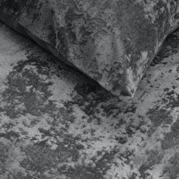Dreamhouse Crushed Velvet Cotton Volcanic Antraciet 140 x 220 cm - Afbeelding 4