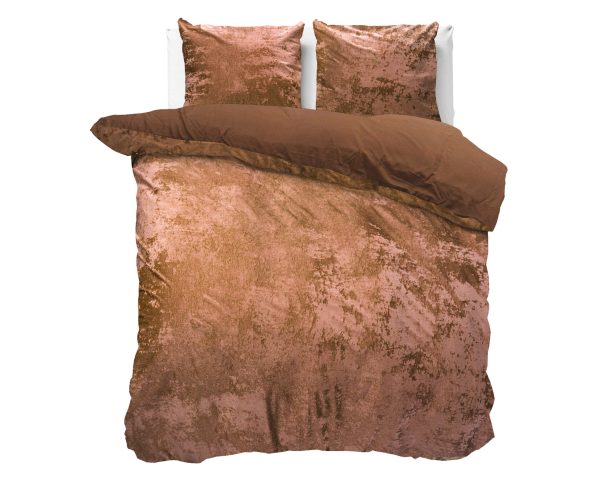 Dreamhouse Crushed Velvet Katoen Wood Bruin 200 x 220 cm - Afbeelding 3