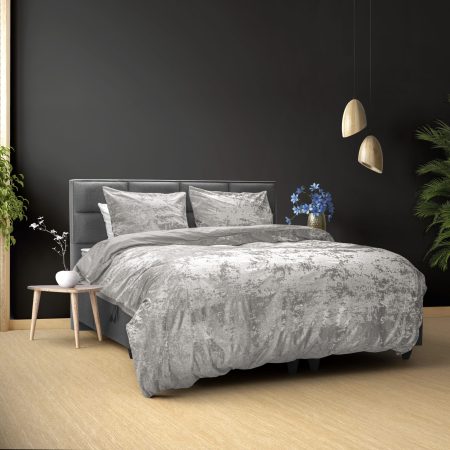 Dreamhouse Crushed Velvet Katoen Metallic Zilver 200 x 220 cm
