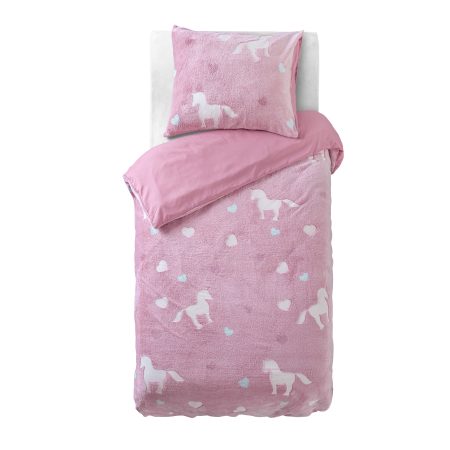 Sleeptime Glow in the dark Unicorn Roze 140 x 220 cm