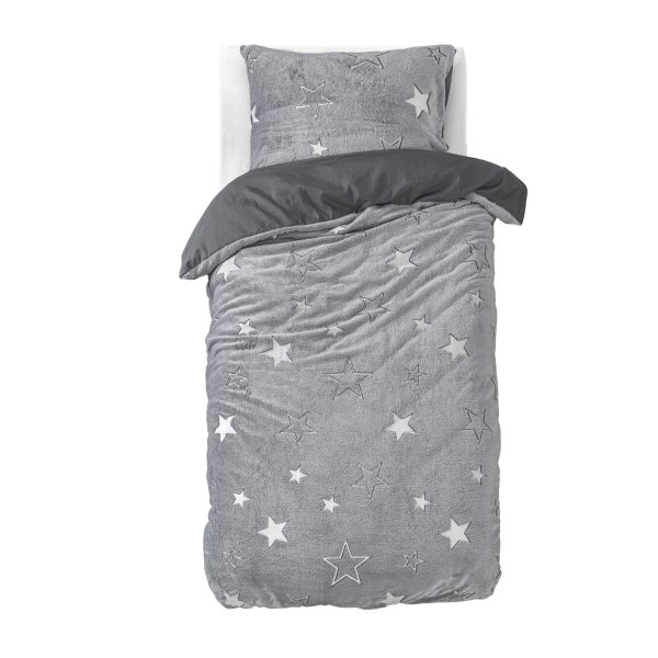 Sleeptime Glow in the dark Stars Grijs 140 x 220 cm
