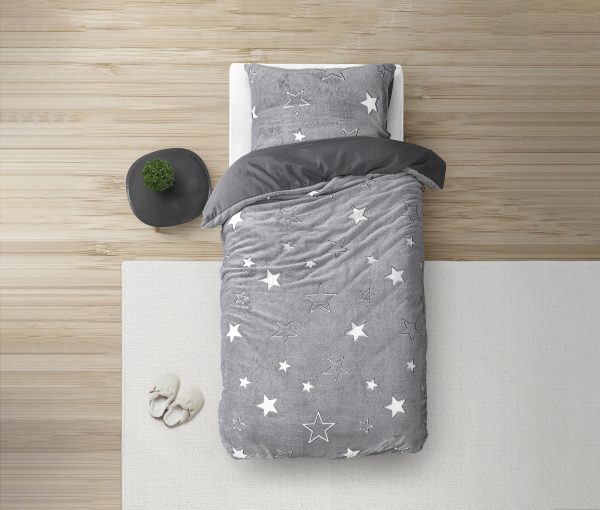 Sleeptime Glow in the dark Stars Grijs 140 x 220 cm - Afbeelding 2