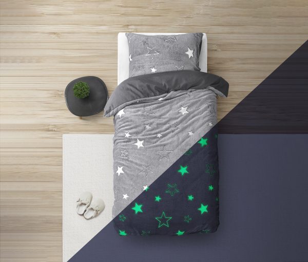 Sleeptime Glow in the dark Stars Grijs 140 x 220 cm - Afbeelding 3