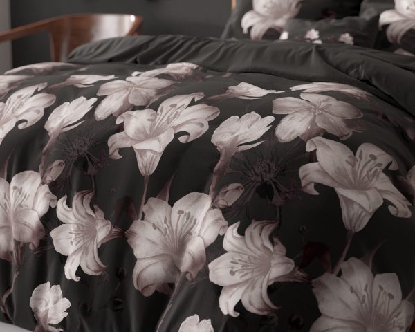 Sleeptime Dark Flower Zwart 240 x 220 cm - Afbeelding 3