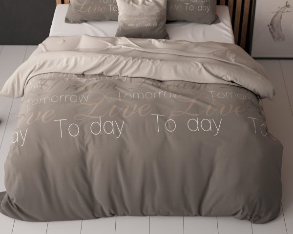 Sleeptime Live Today Taupe 200 x 220 cm - Afbeelding 4