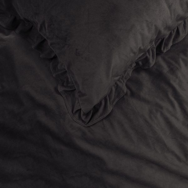 Sleeptime Velvet Ruffles Zwart 240 x 220 cm - Afbeelding 2