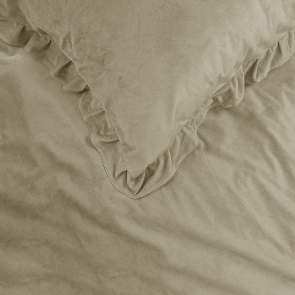 Sleeptime Velvet Ruffles Iced Coffee 200 x 220 cm - Afbeelding 2