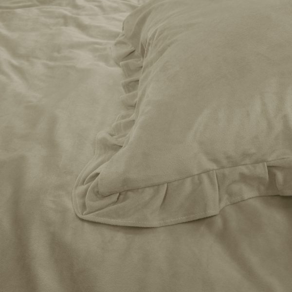 Sleeptime Velvet Ruffles Iced Coffee 240 x 220 cm - Afbeelding 2