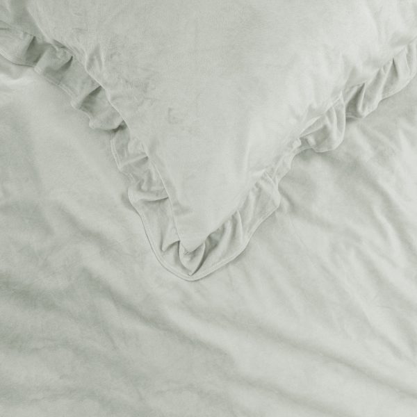 Sleeptime Velvet Ruffles Cappuccino Wit 240 x 220 cm - Afbeelding 2