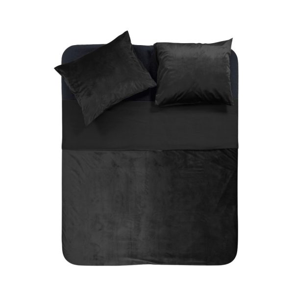 Sleeptime Velvet Piping Zwart 240 x 220 cm