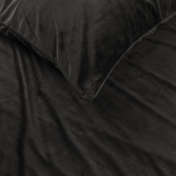 Sleeptime Velvet Piping Zwart 240 x 220 cm - Afbeelding 3