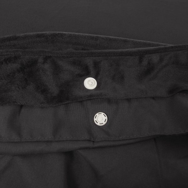Sleeptime Velvet Piping Zwart 240 x 220 cm - Afbeelding 5