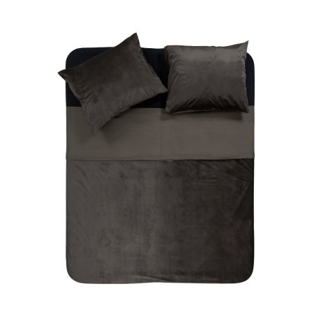 Sleeptime Velvet Piping Deep Taupe 240 x 220 cm