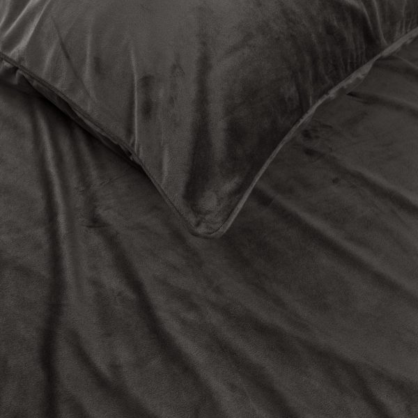 Sleeptime Velvet Piping Deep Taupe 240 x 220 cm - Afbeelding 3