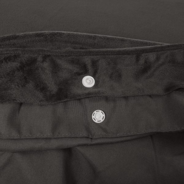 Sleeptime Velvet Piping Deep Taupe 240 x 220 cm - Afbeelding 5