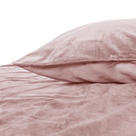 Sleeptime Velvet Piping Soft Pink 200 x 220 cm