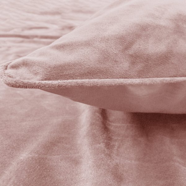 Sleeptime Velvet Piping Soft Pink 240 x 220 cm - Afbeelding 2
