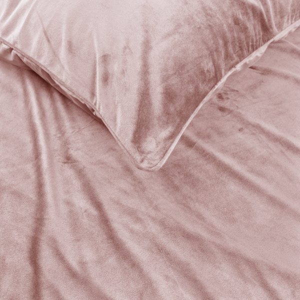 Sleeptime Velvet Piping Soft Pink 240 x 220 cm - Afbeelding 3