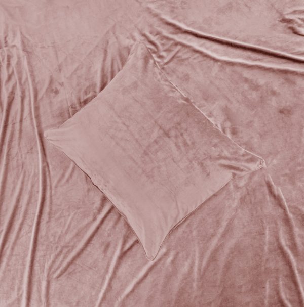 Sleeptime Velvet Piping Soft Pink 240 x 220 cm - Afbeelding 4