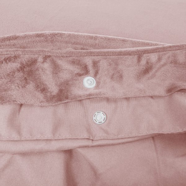 Sleeptime Velvet Piping Soft Pink 240 x 220 cm - Afbeelding 5