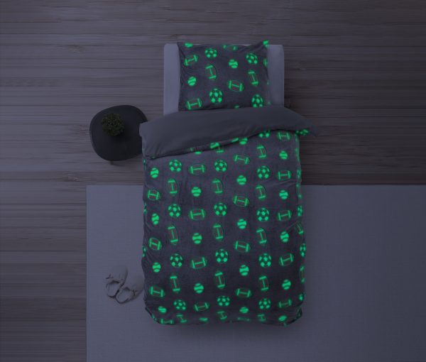 Sleeptime Glow in the dark Sport Grijs 140 x 220 cm - Afbeelding 4