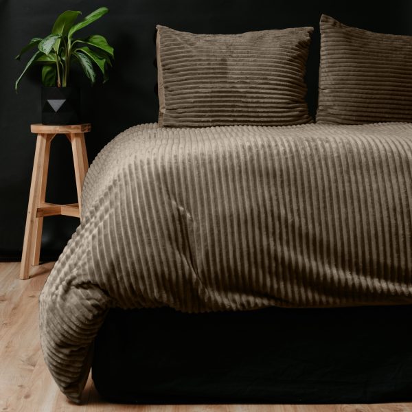 Sleeptime Rib Teddy Taupe 140 x 200/220 cm - Afbeelding 2